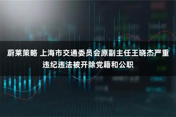 蔚莱策略 上海市交通委员会原副主任王晓杰严重违纪违法被开除党籍和公职