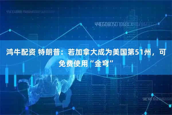 鸿牛配资 特朗普：若加拿大成为美国第51州，可免费使用“金穹”