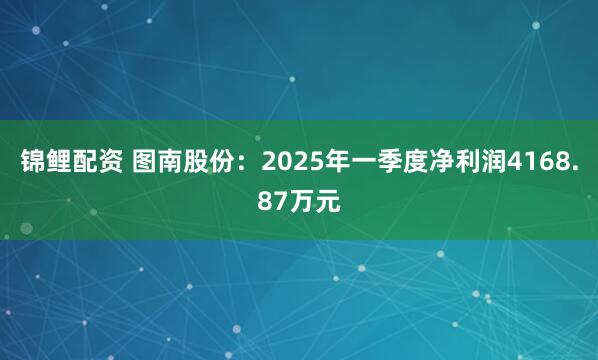 锦鲤配资 图南股份：2025年一季度净利润4168.87万元