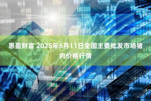 惠盈财富 2025年6月11日全国主要批发市场猪肉价格行情